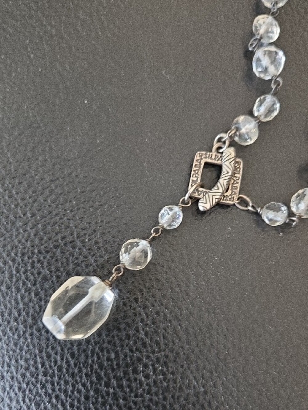 Silpada Clear Crystal Bead Lariat Necklace - Picture 3 of 6